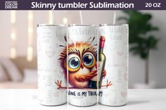 Funny Bird Tumbler Sublimation | Wine Tumbler Wrap Product Image 1