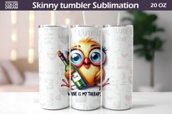 Funny Bird Tumbler Sublimation | Wine Tumbler Wrap Product Image 1