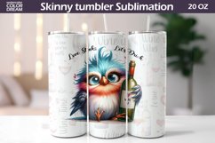 Funny Bird Tumbler Sublimation | Wine Tumbler Wrap Product Image 1