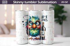 Funny Bird Tumbler Sublimation | Wine Tumbler Wrap Product Image 1