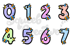 Bird Children&#039;s Alphabet Lettering ABC Text Font SVG PNG Product Image 2