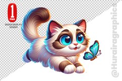 Birman Cat Clipart - PNG File Product Image 1