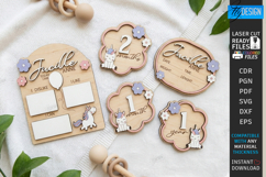 Baby Monthly Milestone Laser cut - Newborn Announcement Sign Product Image 2