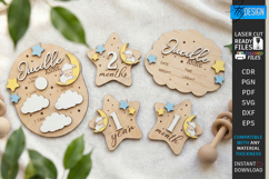 Baby Monthly Milestone Laser cut - Newborn Announcement Sign Product Image 4