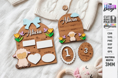 Baby Birth Announcement Signs Laser Cut Bundle | Nursery SVG Product Image 1