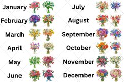 watercolour flower,birth flower,birth flower PNG,birth month,birth month flower,monthly flower,flower png,rose png,daisy png,February flower,September flower,flower illustrations,canvas surfaces,Flower PNG,Mothers day gift,birth flower clipart,birth month