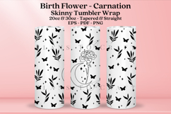 birth flower skinny tumbler sublimation wrap with high resolution and transparant background are for 20oz and 30oz skinny tumbler