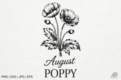 Birth Month Flowers Line Art SVG PNG Bundle Product Image 9