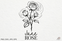 Birth Month Flowers Line Art SVG PNG Product Image 1