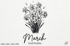 Birth Month Flowers Line Art SVG PNG Bundle Product Image 4