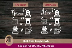 Birth Stats SVG| Announcement Newborn| Baby Shower Templates