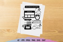 Birth Stats Template for Boy Product Image 1