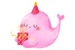 Sea Fish Celebrate Birthday. Happy Birthday Baby Girl Product Image 3
