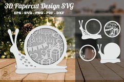 Birthday 3D papercut Design SVG Product Image 1