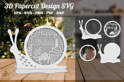 Birthday 3D papercut Design SVG Product Image 1