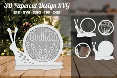 Birthday 3D papercut Design SVG Product Image 1