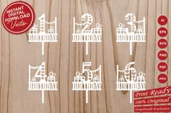 Papercut Birthday Cake Toppers, Children's 1 to 6 Years Product Image 5