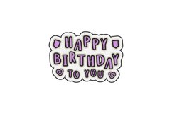 Birthday banner sticker clipart isolated vector design Product Image 1