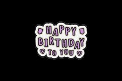 Birthday banner sticker clipart isolated vector design Product Image 2