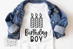 Three Candle SVG - 3rd Birthday Boy SVG - Birthday Boy PNG Product Image 1