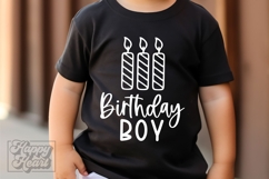 Three Candle SVG - 3rd Birthday Boy SVG - Birthday Boy PNG Product Image 2
