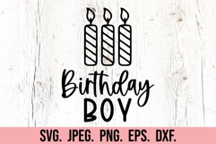 Three Candle SVG - 3rd Birthday Boy SVG - Birthday Boy PNG Product Image 5