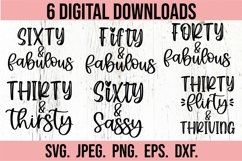 30th 40th 50th 60th Birthday Bundle SVG Hello 30 40 50 60 Product Image 1