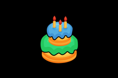 Birthday cake illustration clip art design graphic Product Image 2