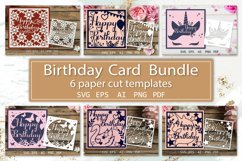 Birthday card bundle paper cut