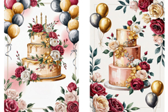 Floral Cake Greeting Card Templates Product Image 2