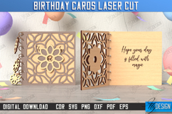 3D Birthday Cards Laser Cut Bundle, Birthday Folding Cards Product Image 4