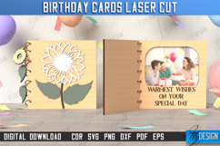 3D Birthday Cards Laser Cut Bundle, Birthday Folding Cards Product Image 5