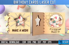 3D Birthday Cards Laser Cut Bundle, Birthday Folding Cards Product Image 7