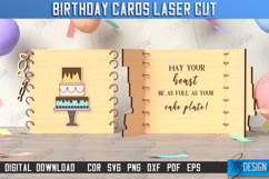 3D Birthday Cards Laser Cut Bundle, Birthday Folding Cards Product Image 10