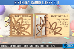 3D Birthday Cards Laser Cut Bundle, Birthday Folding Cards Product Image 11