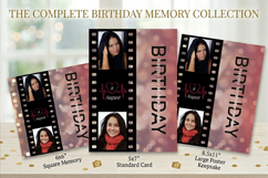 Birthday Photo Collage PSD Template - Film Strip Design. Product Image 1