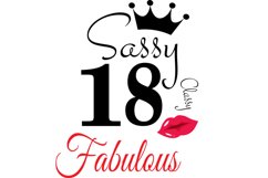 Sassy and classy 18 birthday Svg, 18 Birthday svg, 18 Birthd Product Image 1