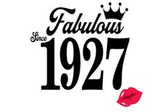 Fabulous since 1927 birthday Svg, 94 Birthday svg, 94 Birthd Product Image 2