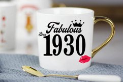 Fabulous since 1930 birthday Svg, 91 Birthday svg, 91 Birthd Product Image 3