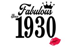 Fabulous since 1930 birthday Svg, 91 Birthday svg, 91 Birthd Product Image 2