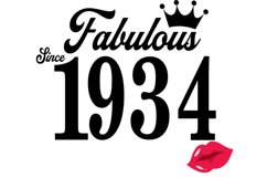 Fabulous since 1934 birthday Svg, 87 Birthday svg, 87 Birthd Product Image 2