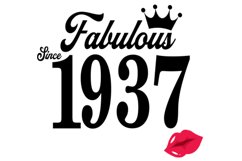 Fabulous since 1937 birthday Svg, 84 Birthday svg, 84 Birthd Product Image 2