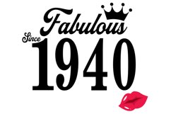 Fabulous since 1940 birthday Svg, 81 Birthday svg, 81 Birthd Product Image 2