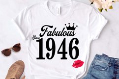 Fabulous since 1946 birthday Svg, 75 Birthday svg, 75 Birthd Product Image 1