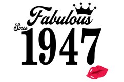 Fabulous since 1947 birthday Svg, 74 Birthday svg, 74 Birthd Product Image 2