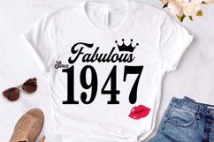 Fabulous since 1947 birthday Svg, 74 Birthday svg, 74 Birthd Product Image 1