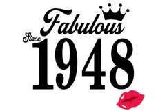 Fabulous since 1948 birthday Svg, 73 Birthday svg, 73 Birthd Product Image 2