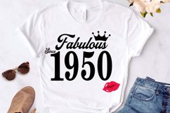 Fabulous since 1950 birthday Svg, 71 Birthday svg, 71 Birthd Product Image 1