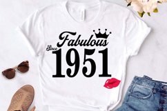 Fabulous since 1951 birthday Svg, 70 Birthday svg, 70 Birthd Product Image 1