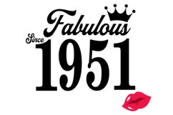 Fabulous since 1951 birthday Svg, 70 Birthday svg, 70 Birthd Product Image 2